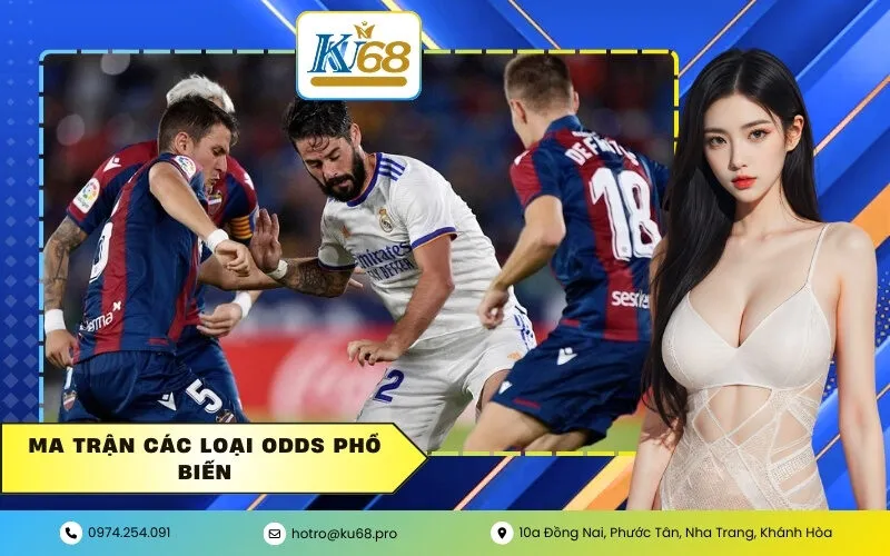 Ma trận các loại Odds phổ biến
