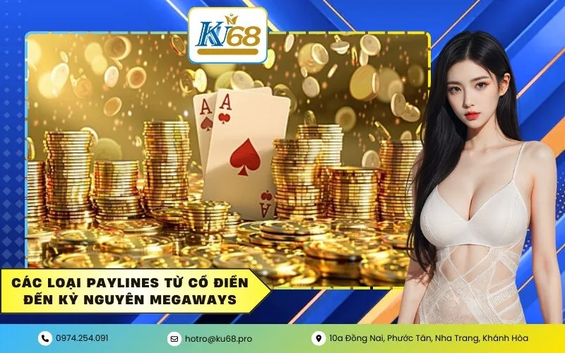 Các loại Paylines từ cổ điển đến kỷ nguyên Megaways