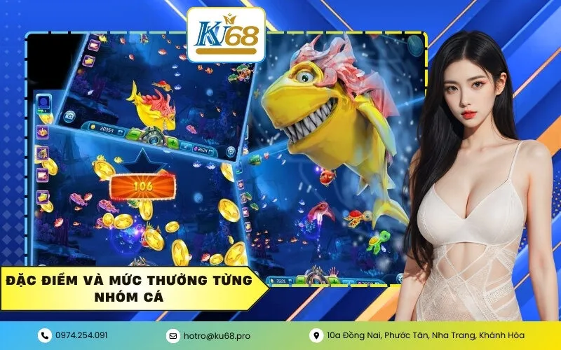 Đặc điểm và mức thưởng từng nhóm cá